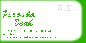 piroska deak business card